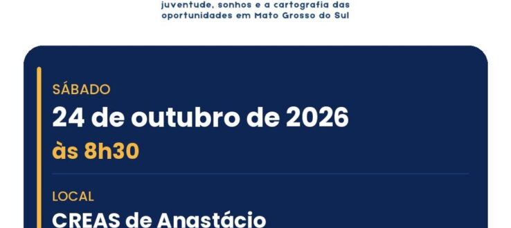 Projeto Horizonte Aberto realiza primeiro encontro em Anastácio dia 24/10